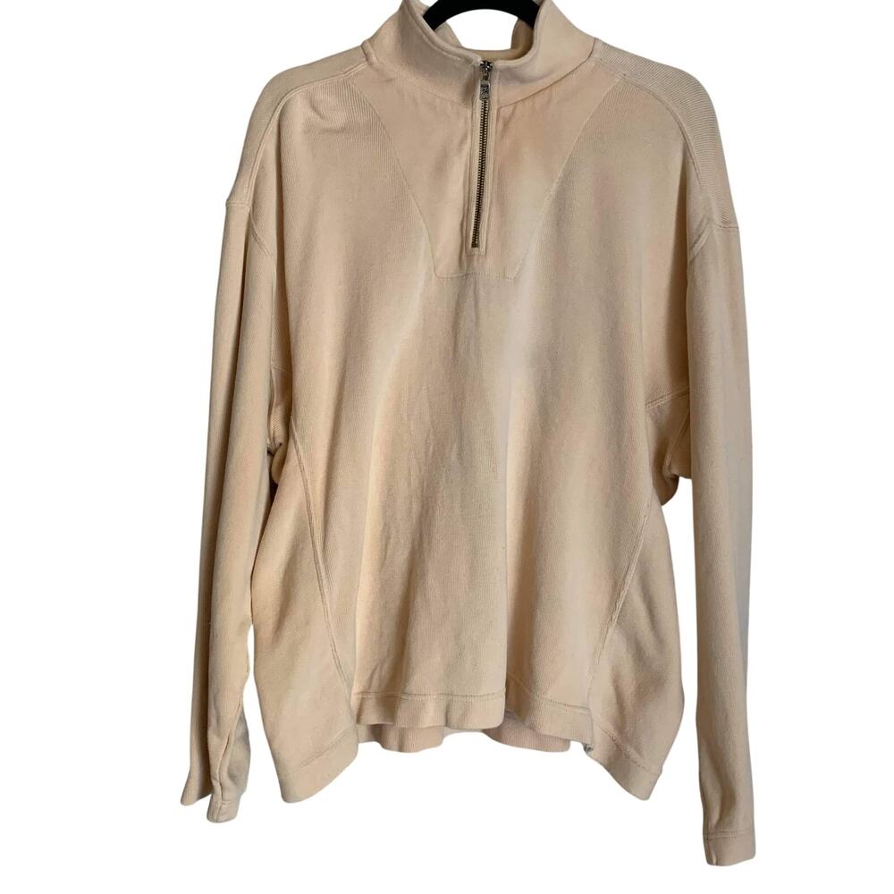 Tommy Bahama Peach Aurba Zip Pullover XL